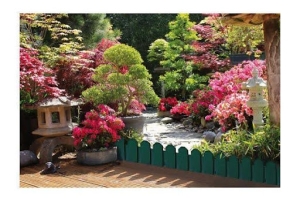 Bordadura instalada en un jardín particular