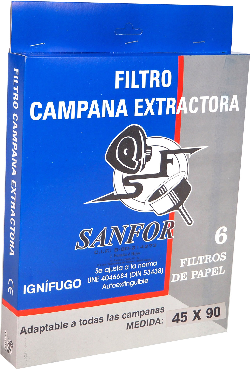 ⇒ Comprar Filtro campana 90cm extractora sanfor papel blanco