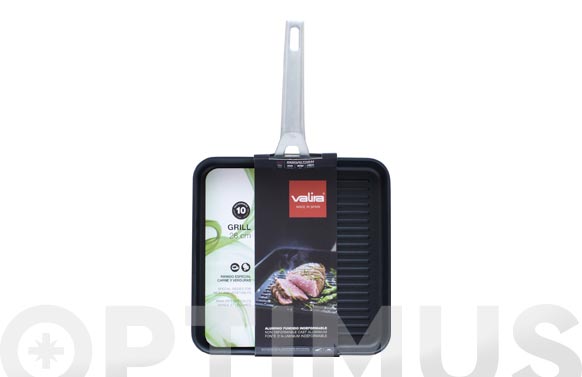 Valira Tecnoform - Griglia Quadrata 28x28 Cm In Alluminio Pressofuso, Antiaderente, Made In Spain
