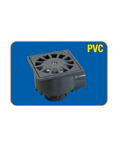 Sumidero evacuacion 10x10cmø50-40 bote sifonico hidrotecnoagua pvc gris t87 salida vertical-horizontal 50638