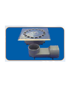 Sumidero evacuacion campana salida vertical-horizontal 360º 10x10cmø40 acero ino