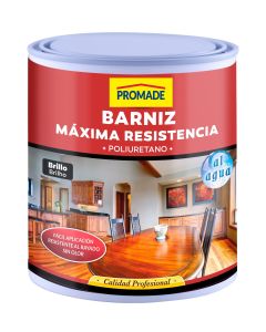 Barniz poliuretano interior al agua brillante 750 ml incoloro