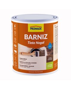 Barniz tinte interior al agua satinado promade 750 ml nogal
