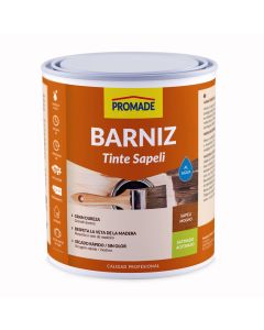 Barniz tinte interior al agua satinado promade 750 ml sapeli