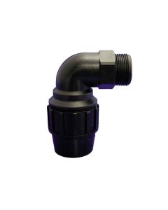 Codo fontaneria ø 50mm-1 1/2" polipropileno hidrotecnoagua 90º rosca macho fitting 20950