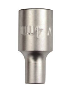 Llave vaso hexagonal 1/4"-04,5mm cromo vanadio nivel nv100348
