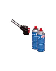 Soplete a gas cartucho piezoelectrico capilar 2 cartuchos 22mm multifire super ego 1000000419