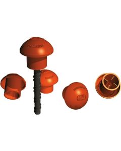 Seta protectora varilla de 12 a 30mm h 25mm-ancho 60mm plastico naranja jar