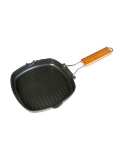 Grill cocina plancha rayas mango abatible 28x28cm aluminio fundido wecook 11001