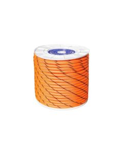 Cuerda fijacion trenzada doble escalada 12mm 100 mt nylon naranja/negro hyc 5750120100