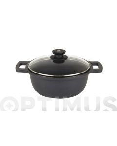 Cacerola cocina alta con tapa 24cm aluminio fundido efficent bra