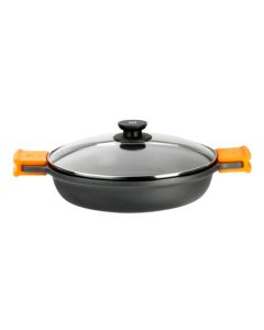 Cacerola cocina baja con tapa 24cm aluminio fundido efficent bra