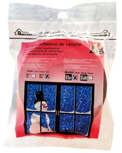 Burlete puerta/ventana adhesivo perfil en "e" 9mmx25mt caucho marron burcasa 107212