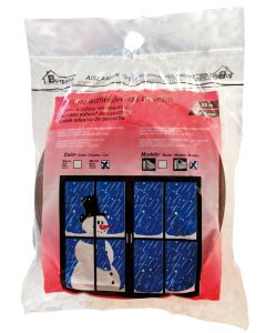 Burlete puerta/ventana 9mmx25mt adhesivo burcasa caucho marron perfil en "p" 107214