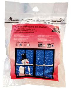 Burlete puerta/ventana adhesivo perfil en "p" 9mmx25mt caucho blanco burcasa 107213