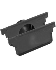 Tapon fontaneria terminal canaleta dakota 13x7,5cm pvc negro poz90-1313n