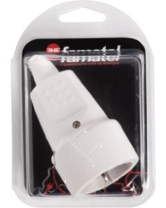 Base movil electricidad tt 16a-250v 100x145x65 goma termoplastica blanco famatel 2104-b.1