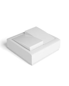 Conmutador doble 10a-250v 72x72x28 abs blanco famatel 8003