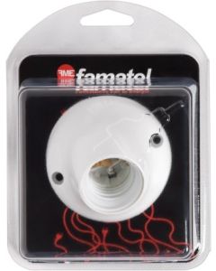 Portalamparas electricidad zocalo curvo e27 120x160x65 blanco abs famatel