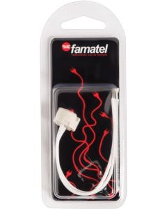 Portalamparas electricidad halogeno gu5,3/6,35 60x147x30 blanco ceramica famatel