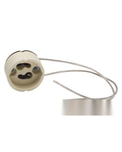 Portalamparas electricidad halogeno gu/gz10 27x120x27 blanco ceramica famatel