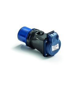 Adaptador clavija electricidad 2p+t base 2p+ttl poliamida/abs azul famatel 13910