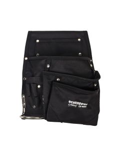 Portaherramientas profesional 06 bolsillos nylon negro ecotopper cs4031 total