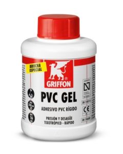 Adhesivo pvc rigido gel con brocha rapido bote 500 ml pvc gel griffon         105798