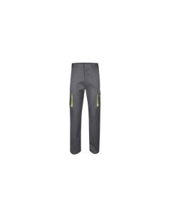 Pantalon stretch 240 gr fluor match gris / amarillo talla 40 velilla