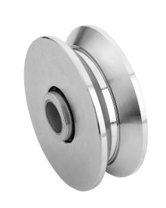 Polea puerta corredera canal angulo v peso maximo 655kg 90x26mm 125 ebro