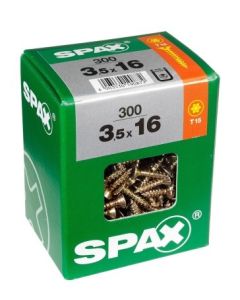 Tornillo rosca madera cabeza plana huella pozidriv 04x035mm bicromatado spax acero templado 150 pz 4081020400357