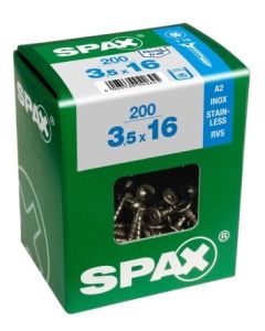 Tornillo rosca madera cabeza plana huella torx 04x050mm inox spax acero inoxidable 75 pz 4197000400507