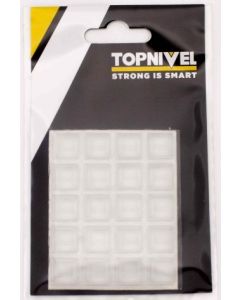 Tope protector golpes adhesivo antideslizante 12,5x12,5x5,8mm me transparente nivel 20 pz nv107653