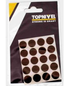 Tapon cubretornillo adhesivo 13mm nogal nivel 20 pz nv107655