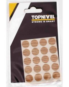 Tapon cubretornillo adhesivo 13mm roble claro nivel 20 pz nv107658