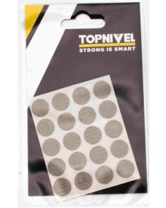 Tapon cubretornillo adhesivo 13mm textil oscuro nivel 20 pz nv107660