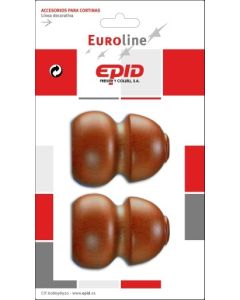Terminal barra cortina 29mm avellana madera epid 02295004
