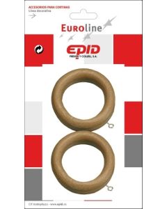 Anilla cortina hogar 29mm natural madera epid 02466001