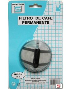 Filtro cafe permanente 1x2 nylon tecnhogar 00778