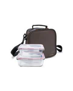Bolsa porta alimentos 2 hermeticos poliester negro iris 9240-tx