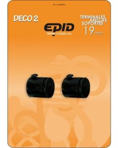 Soporte barra cortina lateral 19mm negro metal deco 2 epid 420244062