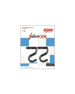 Soporte barra cortina techo 19mm negro metal futura 21 epid 214302062