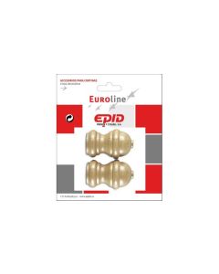 Terminal barra cortina 19mm natural madera epid 02185001