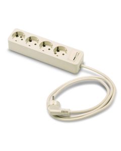 Base multiple electricidad 4 tomas tt interruptor 3x1,5mm 1,5mt famatel 2628