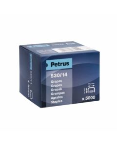 Grapa clavadora modelo 530 14mm acero petrus 5.000 pz 77511