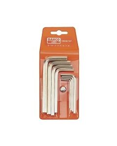Llave allen hexagonal acodada 2,0-08mm niquelado bahco 8 pz 1998m/8t