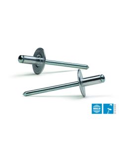 Remache fijacion cabeza ancha 4,8x18mm aluminio c16 bralo 200 pz 01040004818