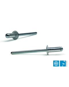 Remache estandar cabeza alomada ø 4,0 x 14 mm, aluminio/acero 500 uds bralo