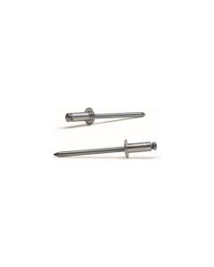 Remache flor cabeza alomada ø 4,0 x 20 mm, aluminio/acero 500 uds bralo