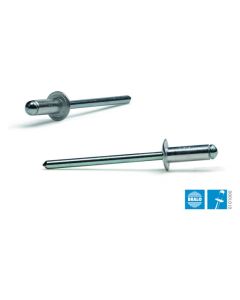 Remache estandar cabeza alomada ø 5,0 x 25 mm, aluminio/acero 200 uds bralo